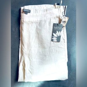 Women’s white linen pants. Habitat. NWT